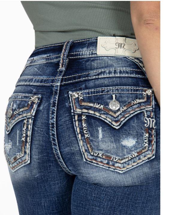 Miss Me Shades Of Brown Border Womens Bootcut Jeans M5014B396V