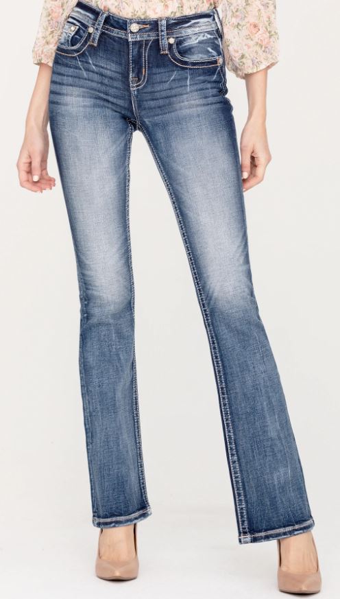 Miss Me Shape Of You Womens BootCut Jeans M3735B