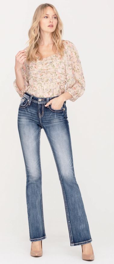 Miss Me Shape Of You Womens BootCut Jeans M3735B