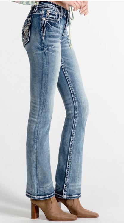 Miss Me Sparkled Wing Bootcut Jeans M5082B106