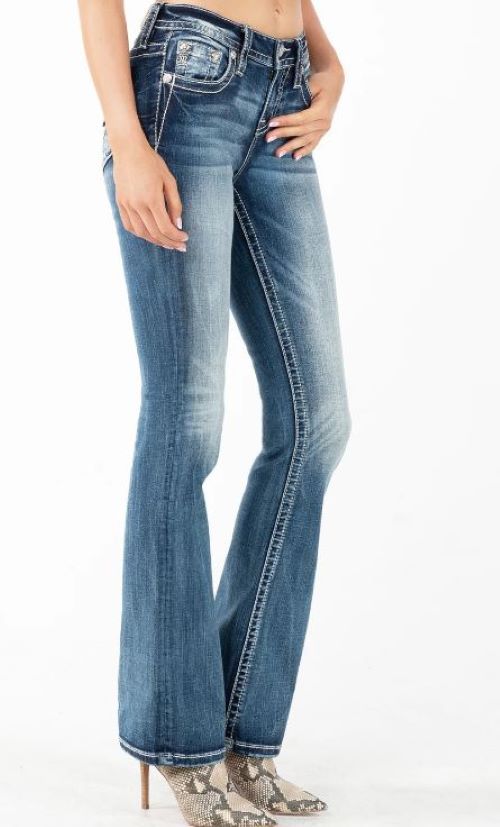 Miss Me Star Power Bootcut Womens Jeans M3444B39