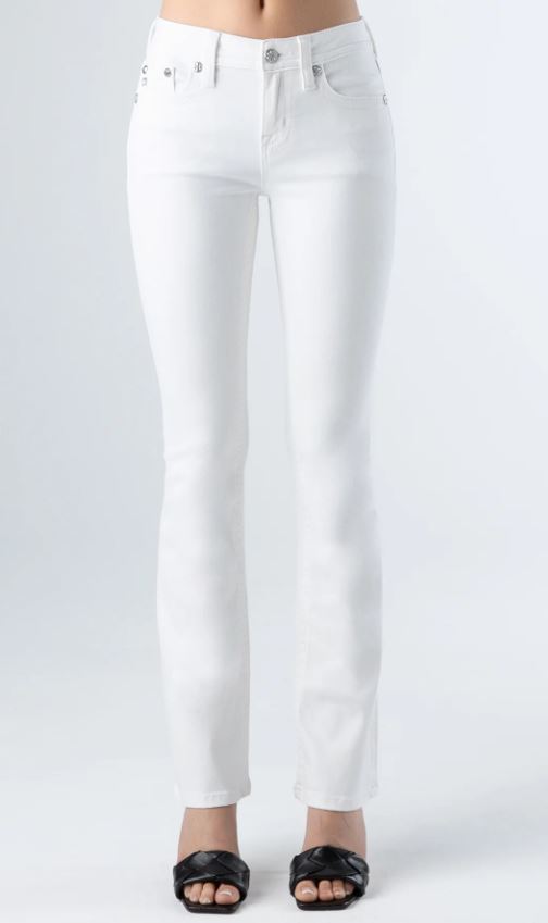 Miss Me White Crossed Lines Womens Denim Jeans M3444B86S