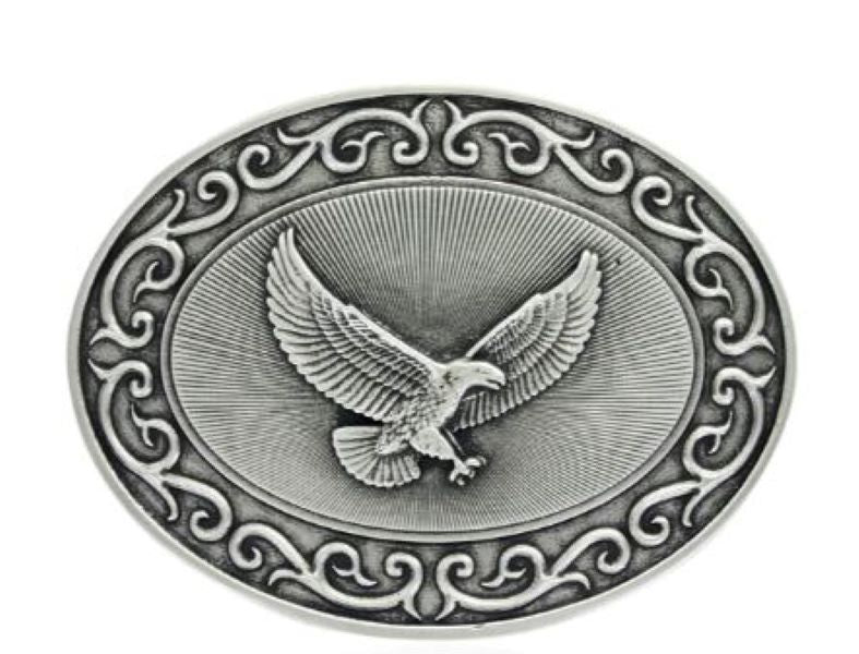 Montana Silversmith American Eagle Silver Attitude Buckle (Unisex) A859