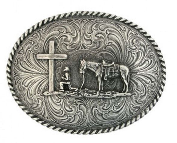 Montana Silversmith Christian Cowboy Attitude Belt Buckle 61304