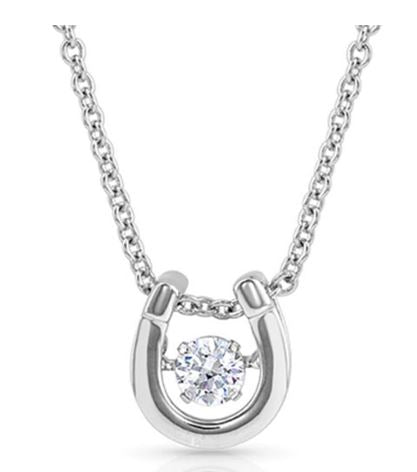 Montana Silversmith Dancing Horseshoe Necklace NC4742-APR