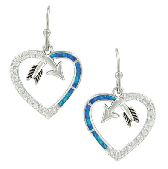 Montana Silversmith Follow Your Arrow Opal Heart Earrings ER3949