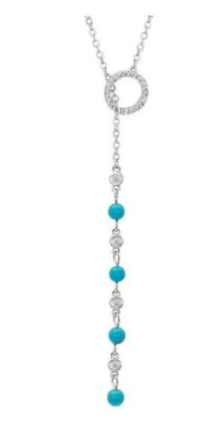 Montana Silversmith Lariat Turquoise Stone Drop Necklace NC4403