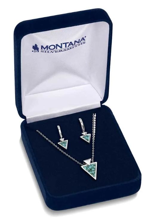 Montana Silversmith Pointed Path Turquoise Jewelry Set JS5777