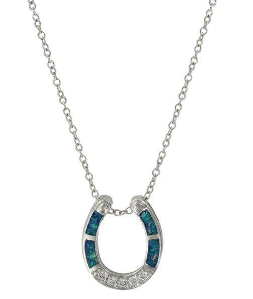 Montana Silversmith River of Lights Stars in Water Horseshoe Necklace NC3859