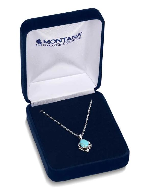 Montana Silversmith Simple Flourish Turquoise Necklace NC5774