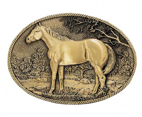 Montana Silversmith Standing Horse Profile Heritage Attitude Belt Buckle 60795C