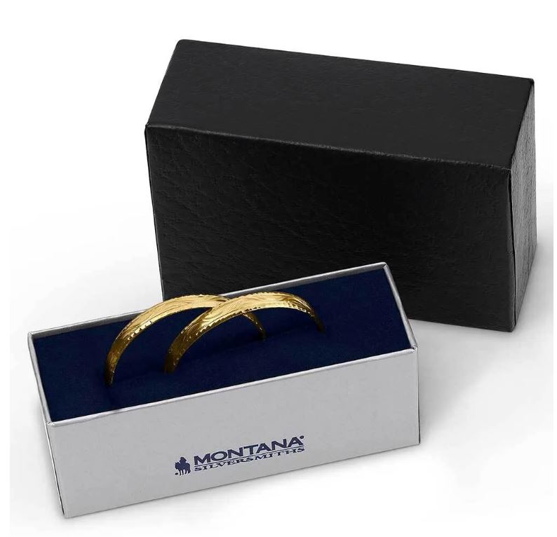 Montana Silversmith Timeless Treasure Chiseled Hoop Earrings ER5663G