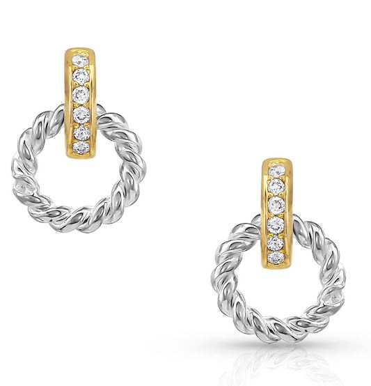 Montana Silversmith Two Tone Ring Earrings ER4633