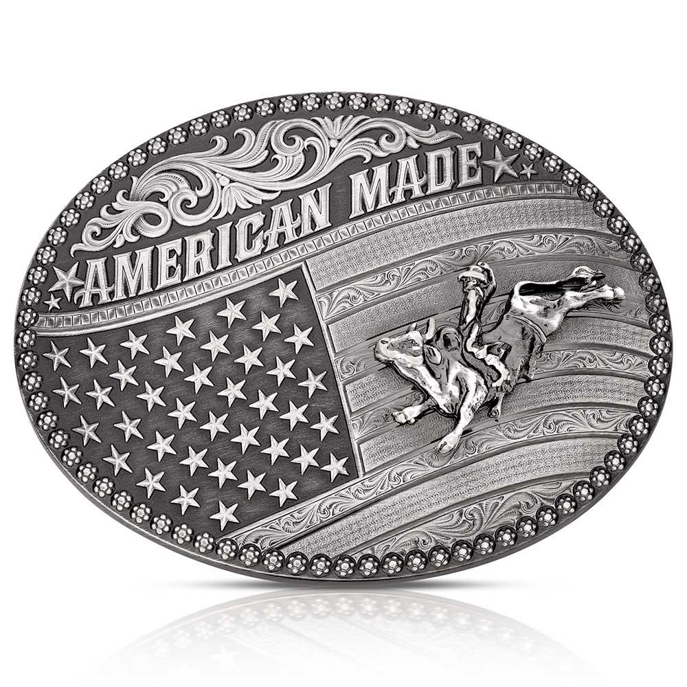 Montana Silversmiths American Made Tradition Buckle with Bull Rider 49910MA-160