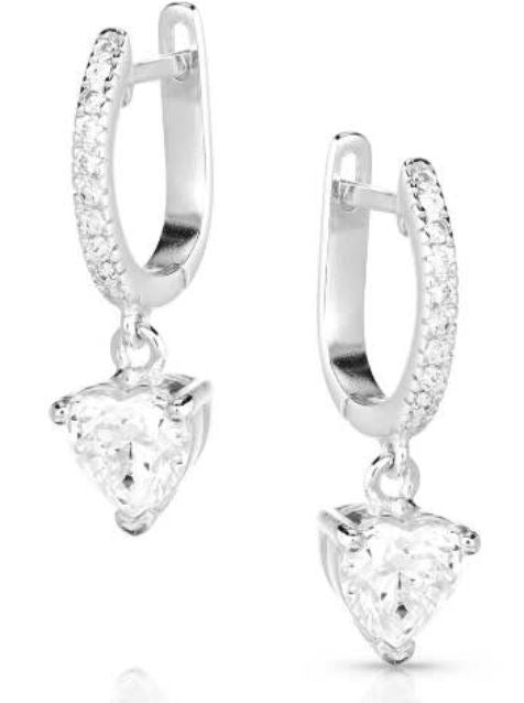 Montana Silversmiths Charmed by You Crystal Heart Earrings ER5610