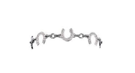 Montana Silversmiths Crystal Clear Lucky Horseshoe Womens Link Bracelet BC620