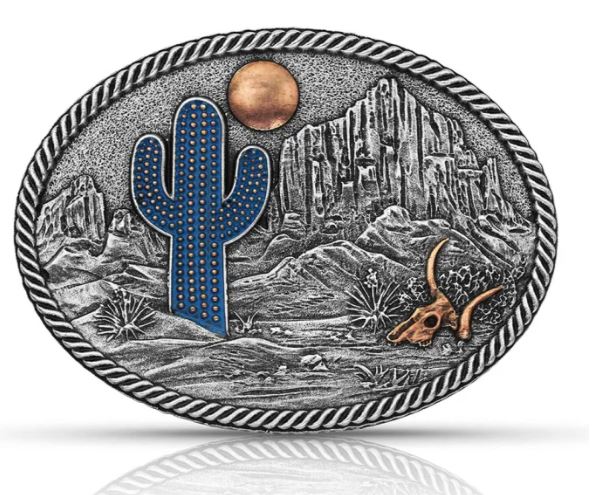 Montana Silversmiths Desert Moon Cactus Attitude Buckle A825