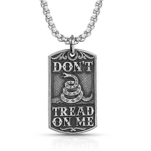 Montana Silversmiths Don't Tread on Me Men's Dog Tag Necklace NC5492MA