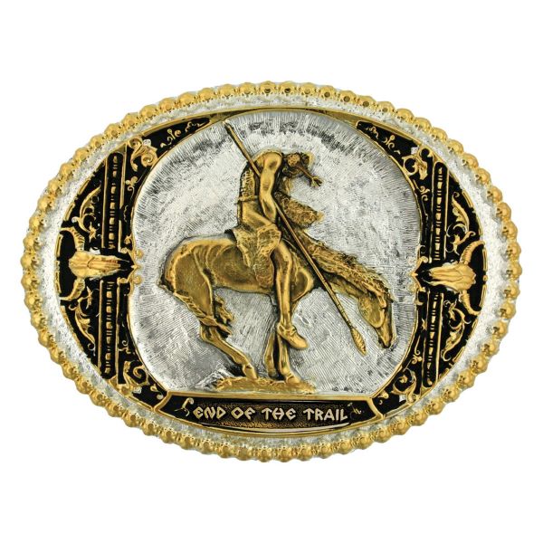 Montana Silversmiths End of the Trail Two Tone Attitude Men's Belt Buckle 60972