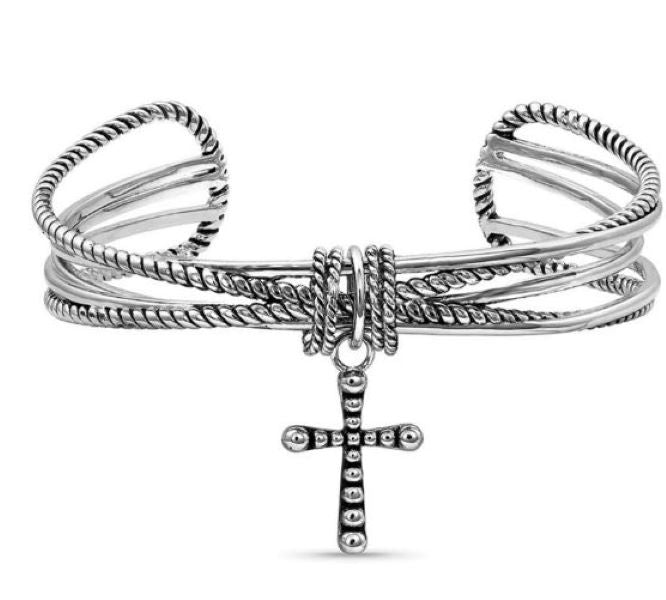Montana Silversmiths Faith on a Loop Women's Cross Cuff Bracelet BC4377