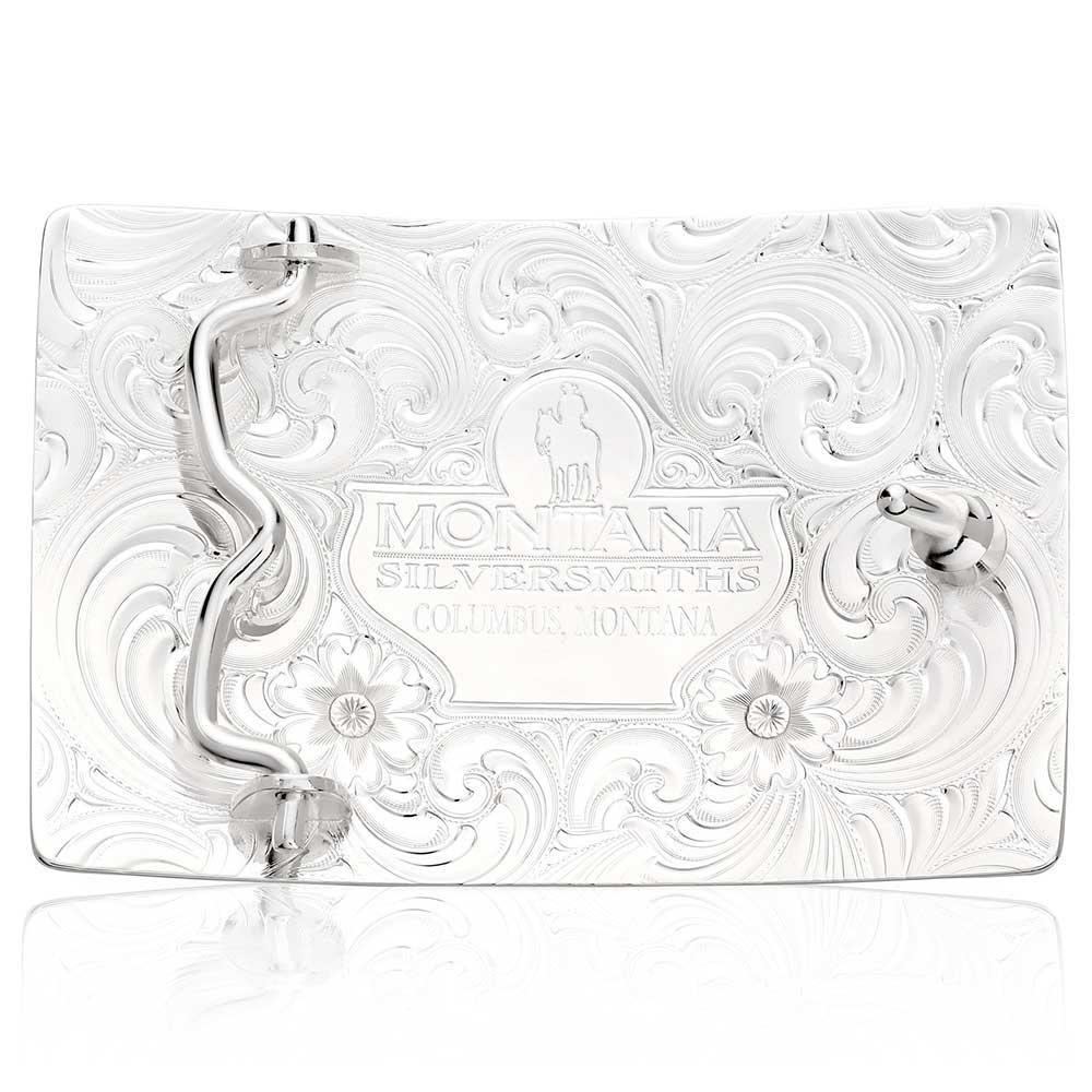 Montana Silversmiths Four Winds Buckle With Buffalo Skull 54210-447M