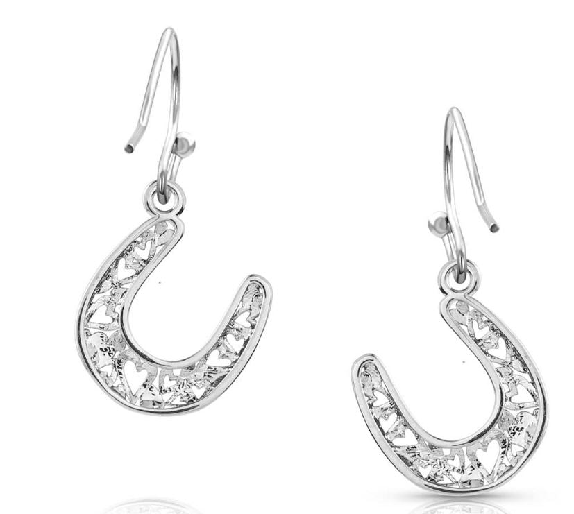 Montana Silversmiths Heartfelt Luck Horseshoe Earrings ER5700