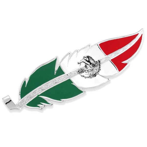 Montana Silversmiths Mexico Flag Hat Feather HF5458MX