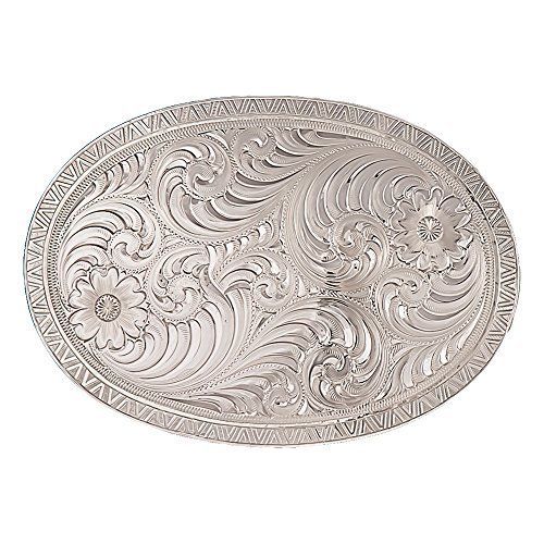 Montana Silversmiths Oval Engraved Western Belt Buckle 1850