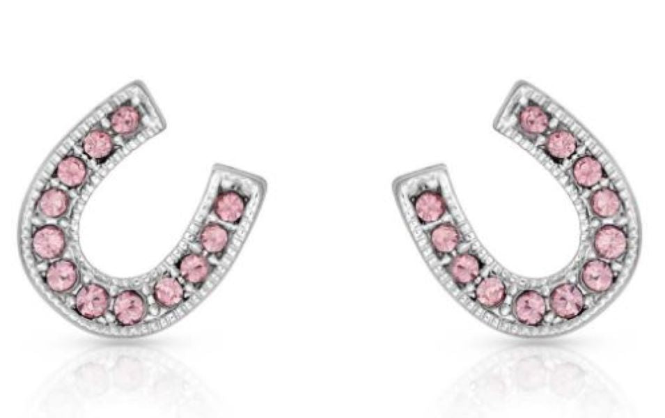 Montana Silversmiths Pink Ice Stuck on Luck Women's Earrings ER808PK