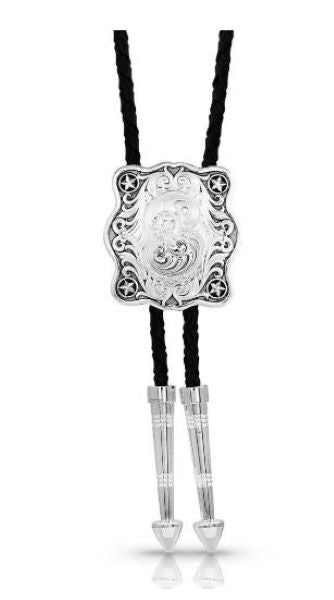 Montana Silversmiths Scallop Square Bolo Tie BT5278NF