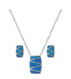 Montana Silversmiths Silver River of Lights Walking Life's Path Jewelry Set JS3806