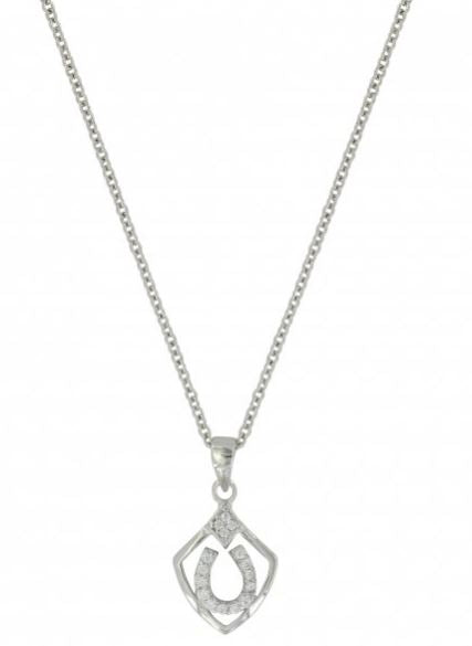 Montana Silversmiths Small Horseshoe with Stones Necklace NC3614