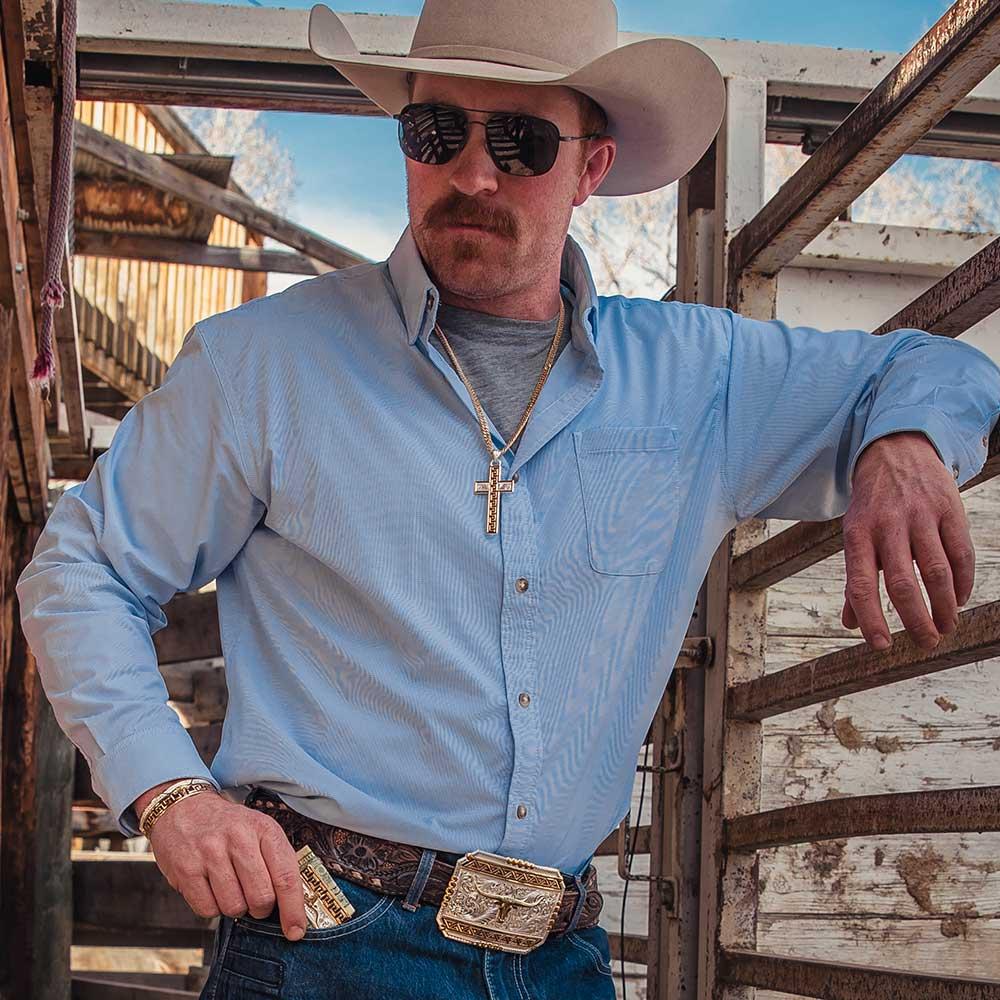 Montana Silversmiths Southwest Origins Buckle With Longhorn 52910-767M