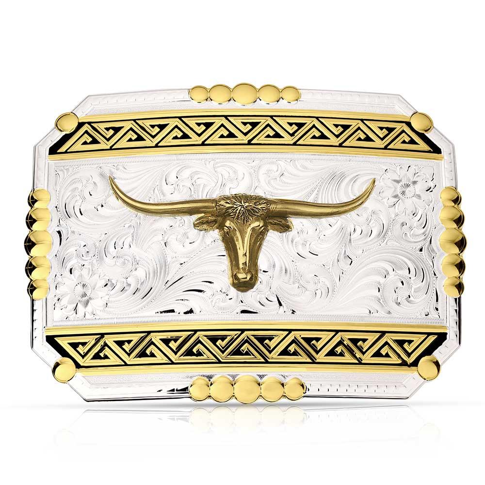 Montana Silversmiths Southwest Origins Buckle with Longhorn 52910-767M