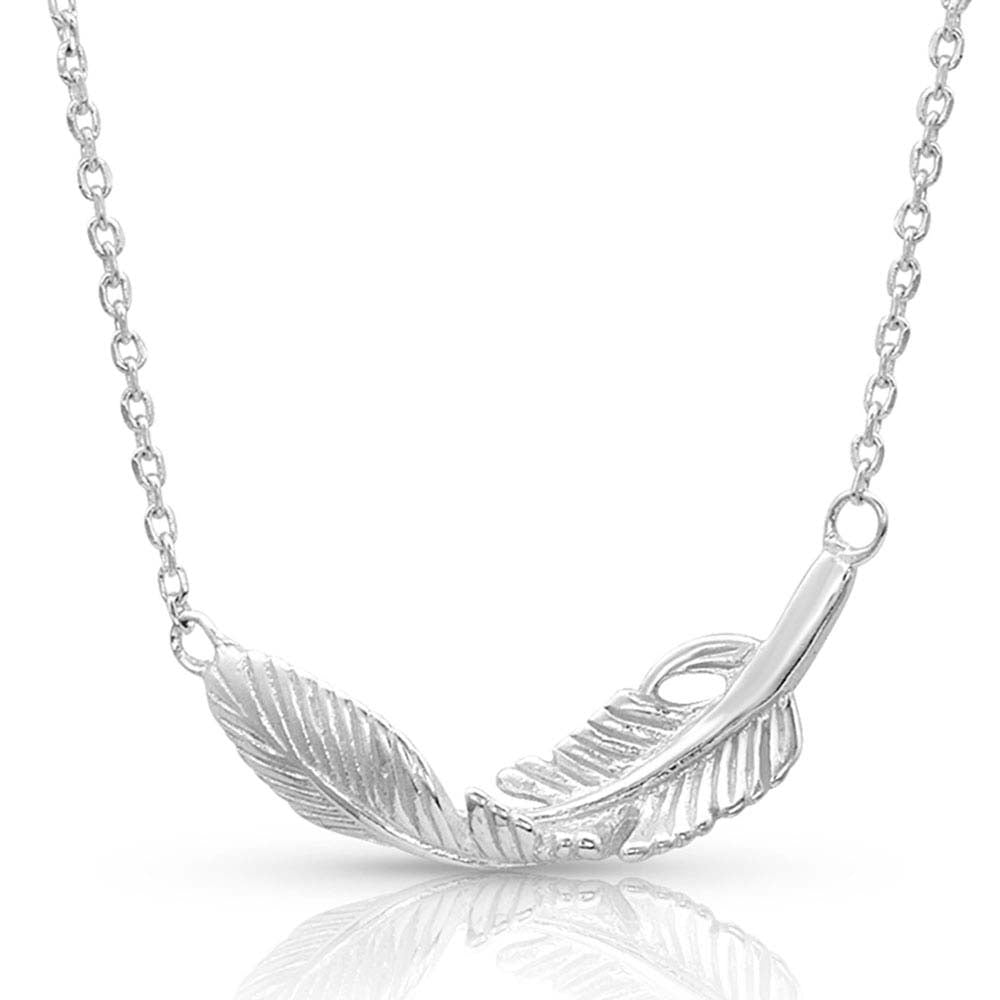 Montana Silversmiths Turning Feather Pendant Necklace NC4493
