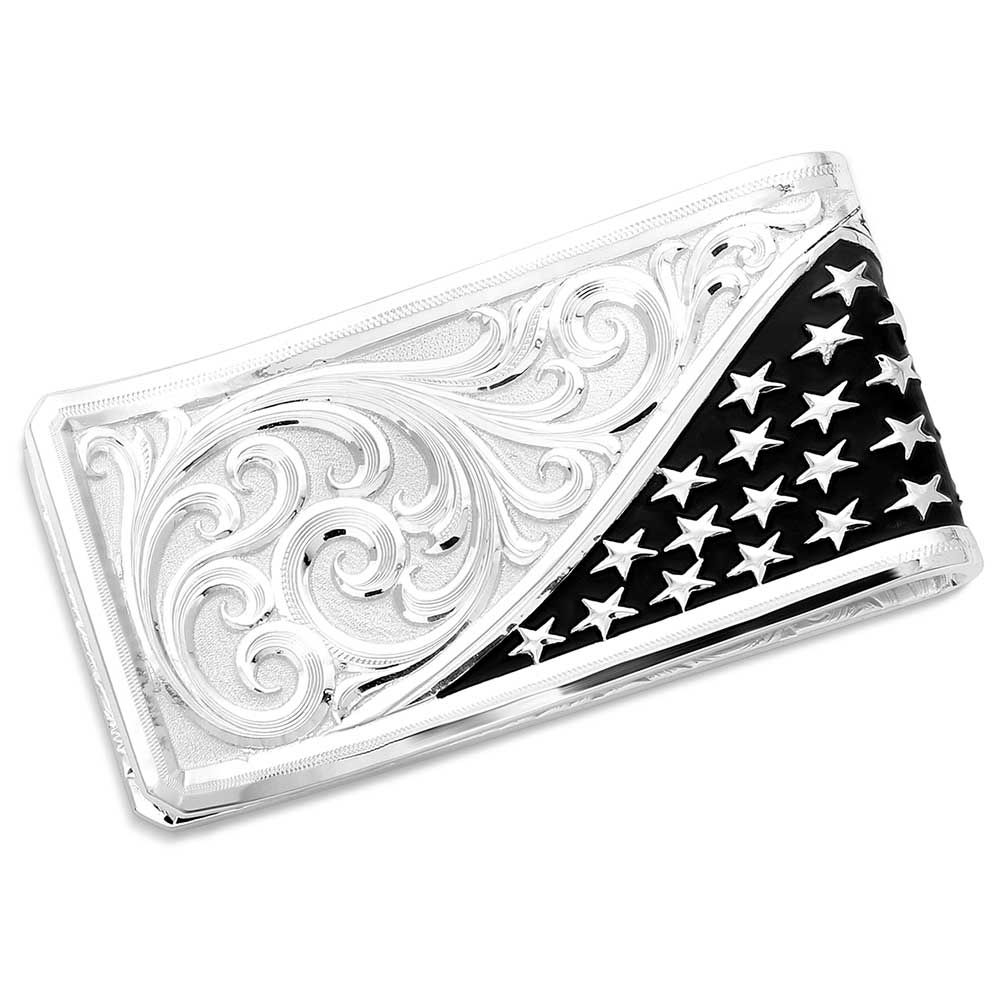 Montana Silversmiths Wings Of Liberty American Made Money Clip AMMCL5825-SVNF