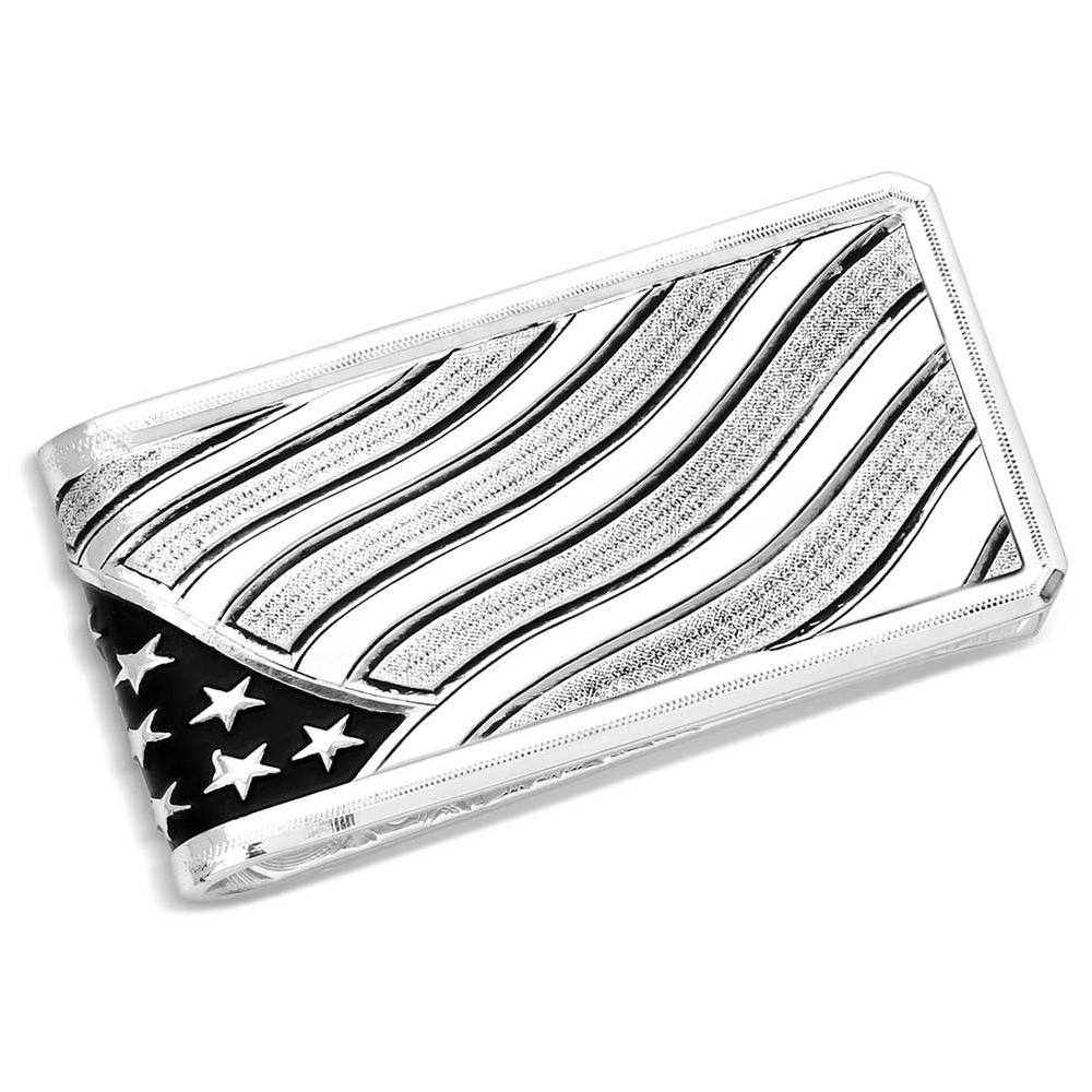 Montana Silversmiths Wings of Liberty American Made Money Clip AMMCL5825-SVNF