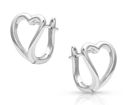 Montana Silversmiths Women's Framed In Love Open Heart Earrings ER4465