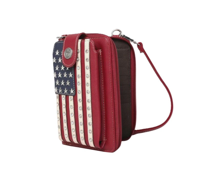 Montana West American Pride Phone Case Crossbody Wallet US04-183RD