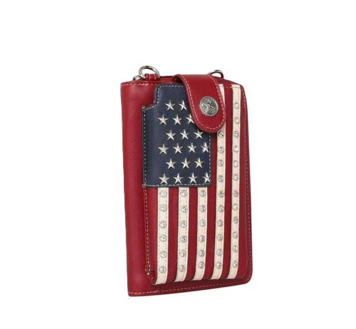 Montana West American Pride Phone Case Crossbody Wallet US04-183RD
