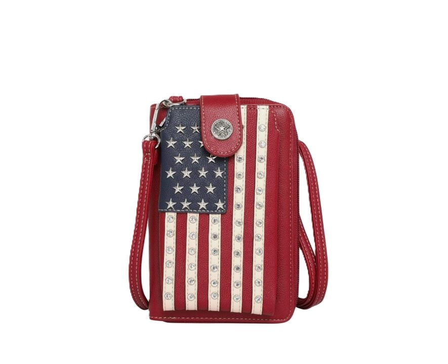 Montana West American Pride Phone Case Crossbody Wallet US04-183RD