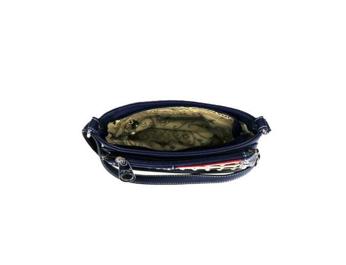 Montana West Navy American Pride Organizer Crossbody Bag US04-8362NY