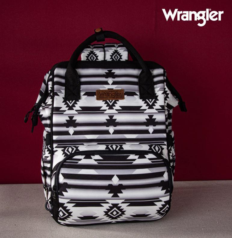 Montana West Wrangler Black Aztec Printed Callie Backpack WG2204-9110