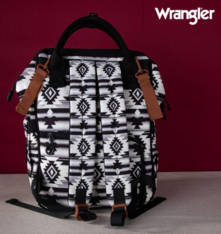 Montana West Wrangler Black Aztec Printed Callie Backpack WG2204-9110