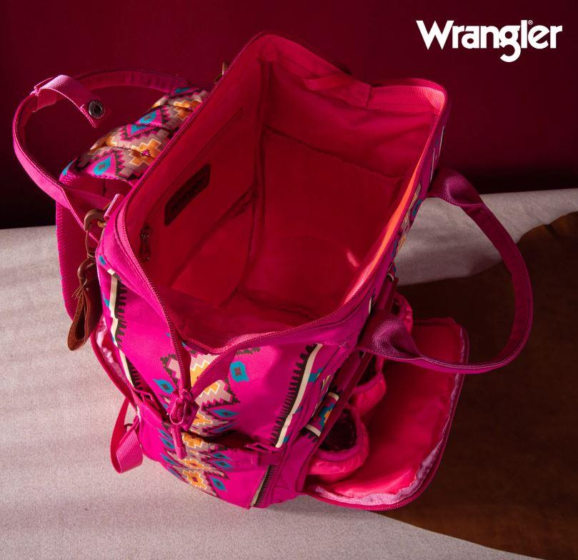 Montana West Wrangler Hot Pink Aztec Printed Callie Backpack WG2204-9110