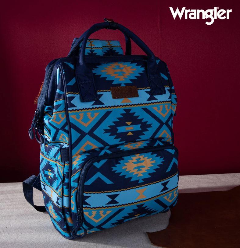 Montana West Wrangler Navy Aztec Printed Callie Backpack WG2204-9110