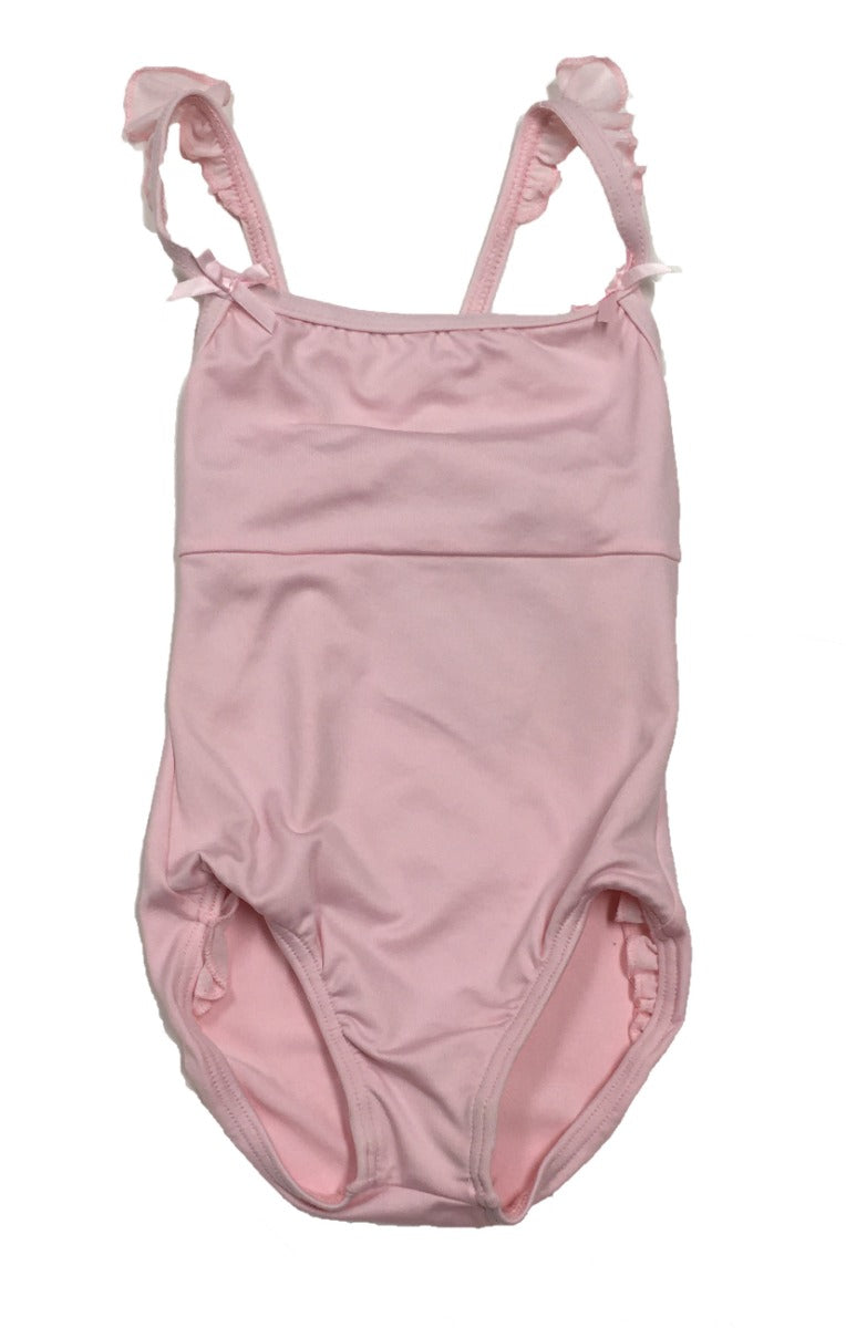 Motionwear Pink Ruffled Insert Cami Bow Leotard 2269-PINK