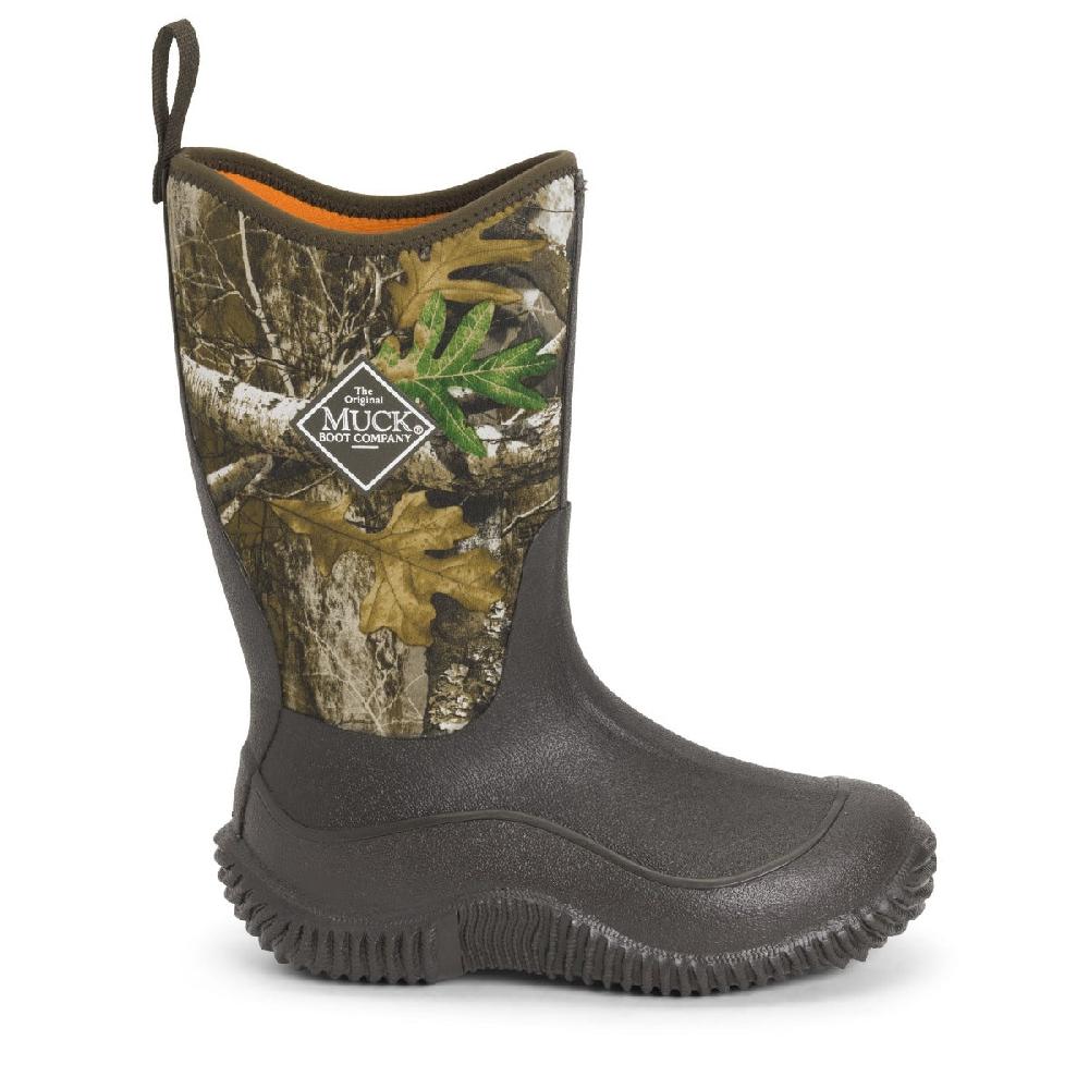 Muck Brown/Realtree Edge Hale Kids Tall Waterproof Boots KBH
