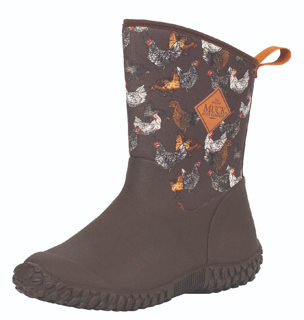 Muck Brown With Chicken Print Muckster II Women's Mid Boots WM29CK