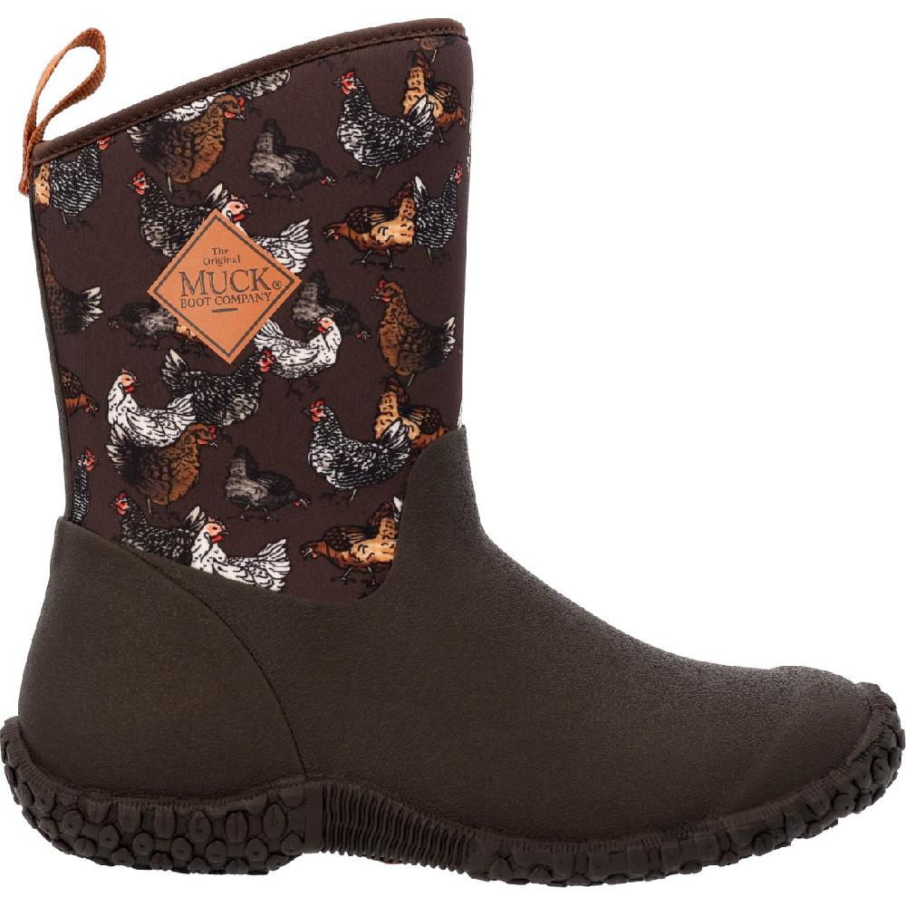 Muck Brown with Chicken Print Muckster II Women's Mid Boots WM29CK